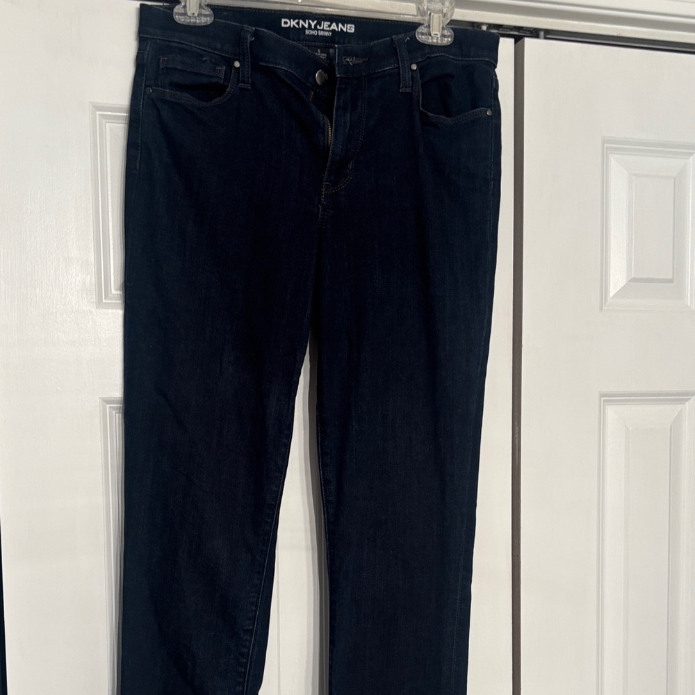 DKNY Women's SoHo Straight Leg Jeans - Dark Blue